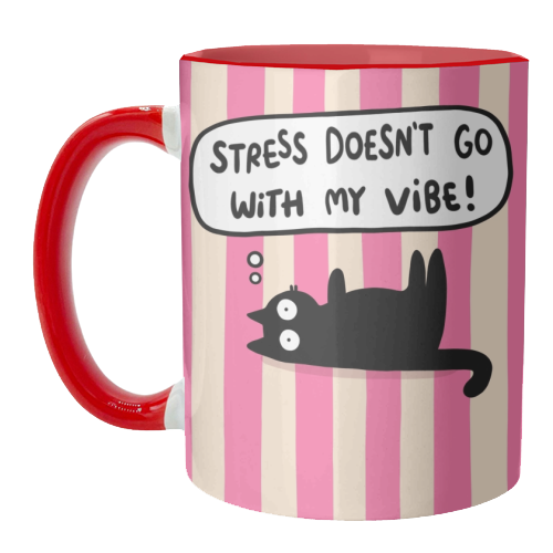 Stress Doesn't Go With My Vibe - unique mug by The Paper Tail
