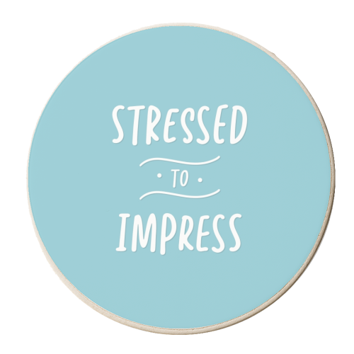Stressed to impress - personalised beer coaster by The Girl Next Draw