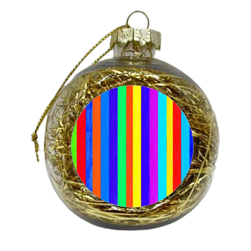 Stripe pattern - xmas bauble by Dominic Early