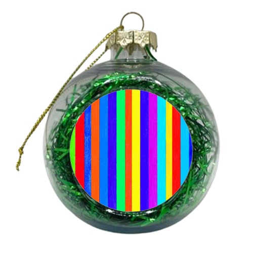 Stripe pattern - xmas bauble by Dominic Early