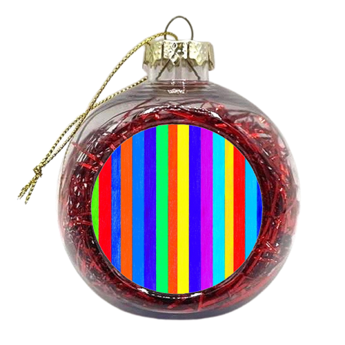 Stripe pattern - xmas bauble by Dominic Early