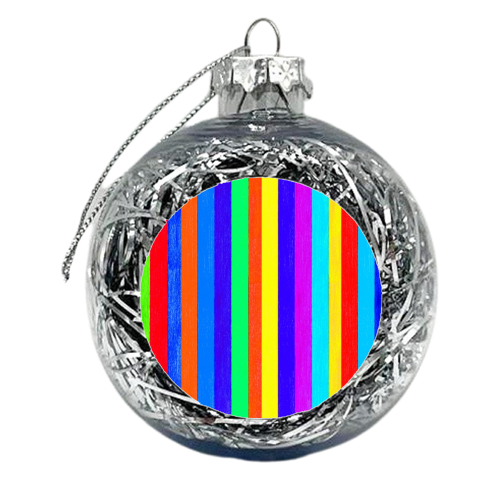Stripe pattern - xmas bauble by Dominic Early