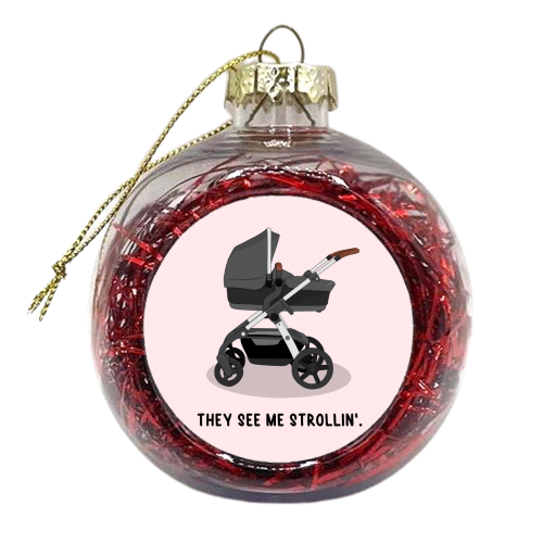 Strollin'. - xmas bauble by Pink and Pip