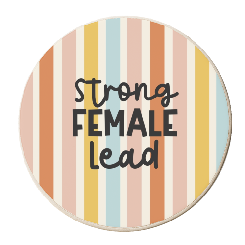 Strong Female Lead - personalised beer coaster by Giddy Kipper