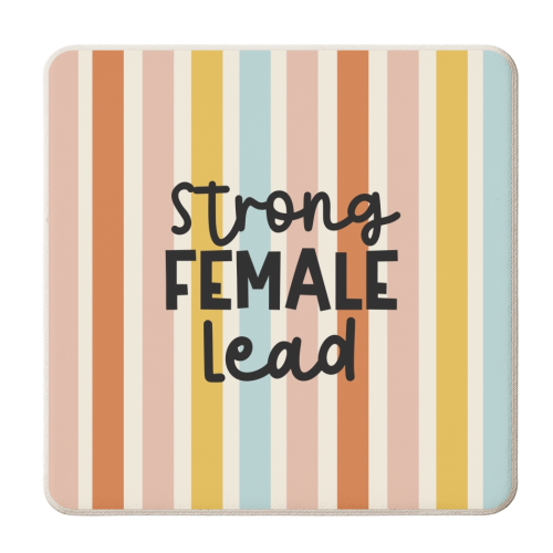 Strong Female Lead - personalised beer coaster by Giddy Kipper