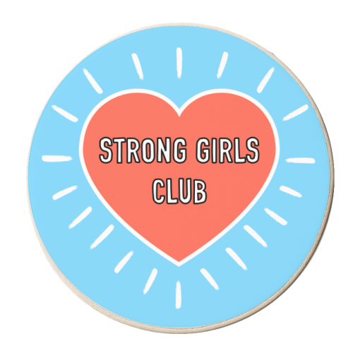 Strong Girls Club - personalised beer coaster by Adam Regester