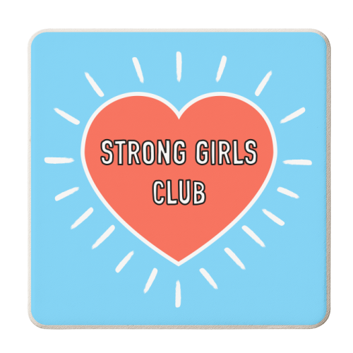 Strong Girls Club - personalised beer coaster by Adam Regester