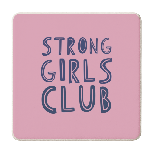 Strong Girls Club - personalised beer coaster by Giddy Kipper