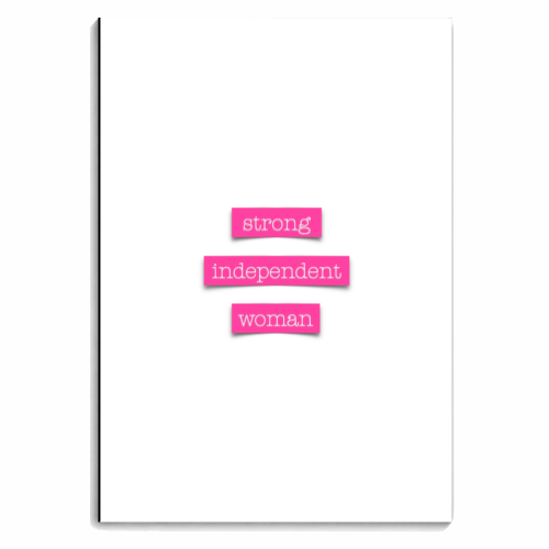 Strong Independent Woman - personalised A4, A5, A6 notebook by Adam Regester