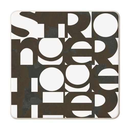 Stronger Together #blacklivesmatter #togetherness #typography - personalised beer coaster by Dominique Vari