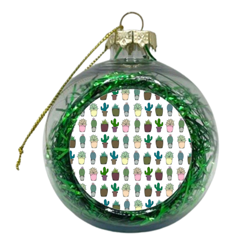 Succulent Pattern - xmas bauble by Yazmin Brooks