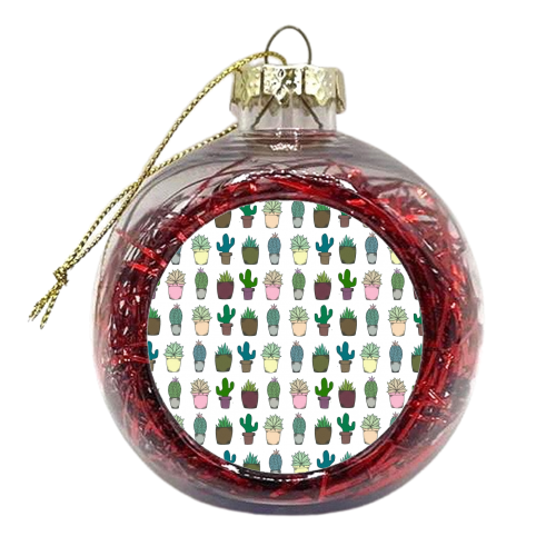 Succulent Pattern - xmas bauble by Yazmin Brooks