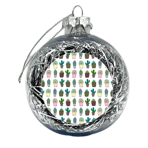 Succulent Pattern - xmas bauble by Yazmin Brooks