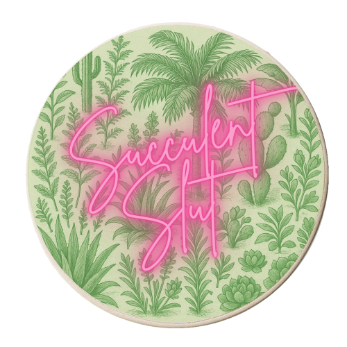 Succulent Slut - personalised beer coaster by Lilly Rose