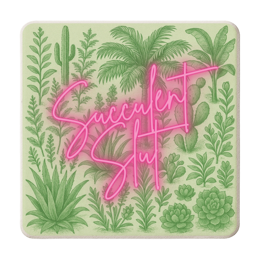 Succulent Slut - personalised beer coaster by Lilly Rose