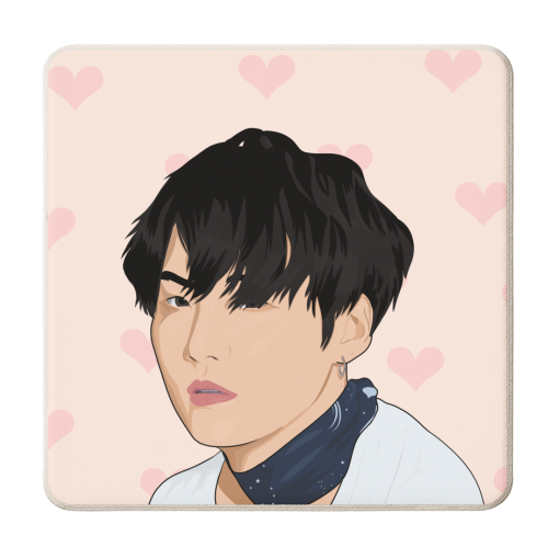 Suga (BTS) - personalised beer coaster by Pink and Pip
