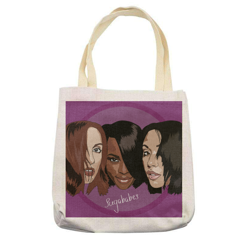 Sugababes Collection - printed canvas tote bag by Catherine Critchley.