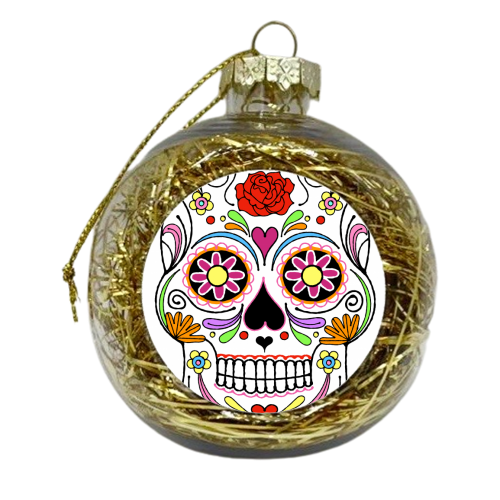 Sugar Skull - xmas bauble by Adam Regester
