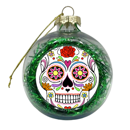 Sugar Skull - xmas bauble by Adam Regester
