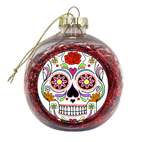 Sugar Skull - xmas bauble by Adam Regester