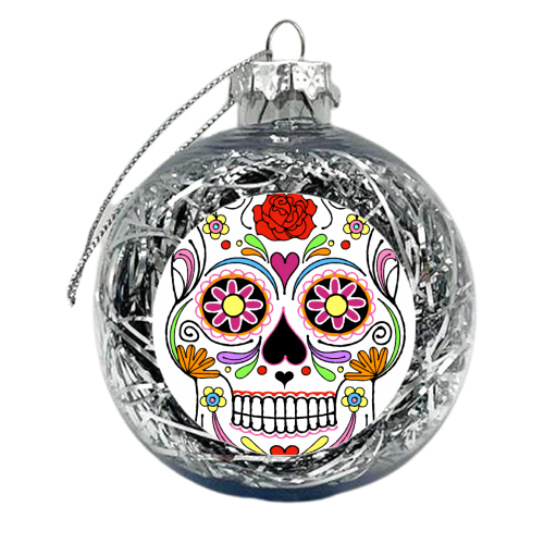 Sugar Skull - xmas bauble by Adam Regester