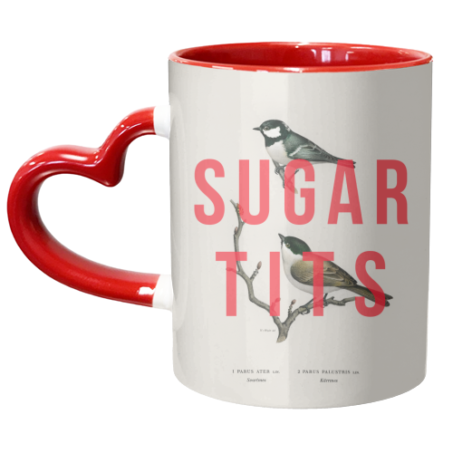Sugar Tits | Birds - unique mug by The 13 Prints