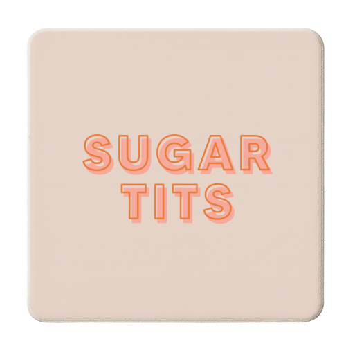 Sugartits - personalised beer coaster by The 13 Prints