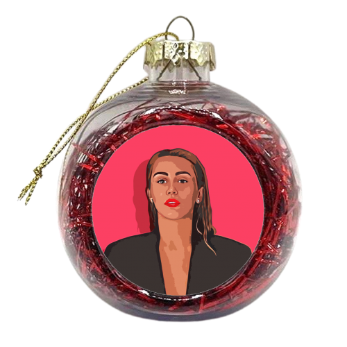 Suit Jacket Girl - xmas bauble by DOLLY WOLFE