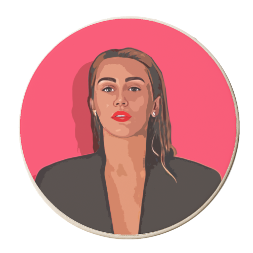 Suit Jacket Girl - personalised beer coaster by DOLLY WOLFE