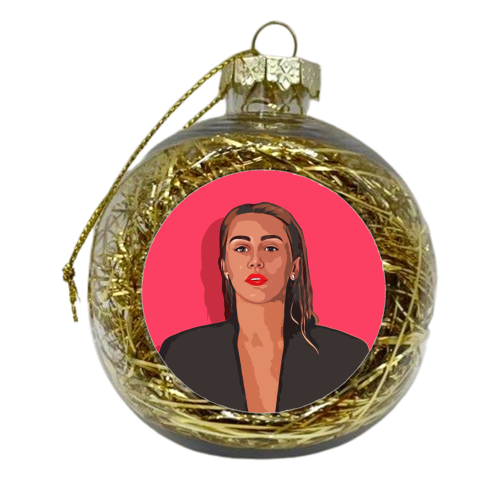 Suit Jacket Girl - xmas bauble by DOLLY WOLFE