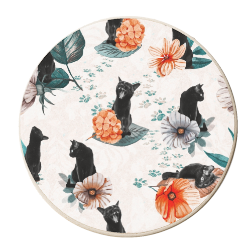 Summer Cats - personalised beer coaster by DejaReve