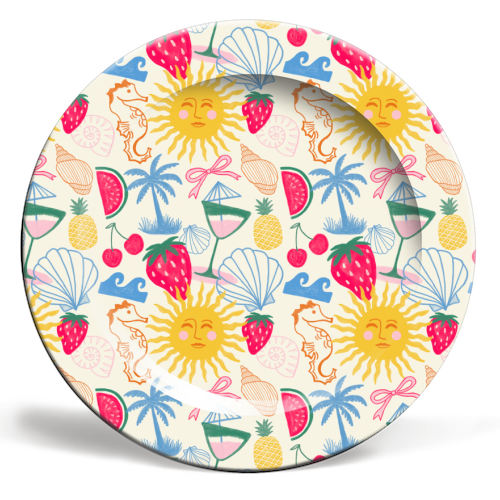 Summer Coastal - ceramic dinner plate by The Boy and the Bear