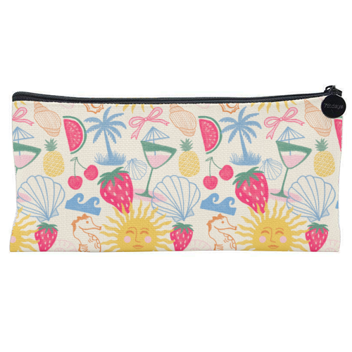 Summer Coastal - flat pencil case by The Boy and the Bear