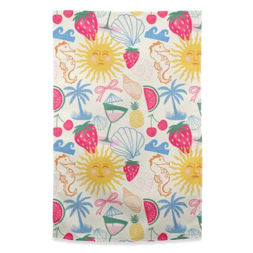 Summer Coastal - funny tea towel by The Boy and the Bear