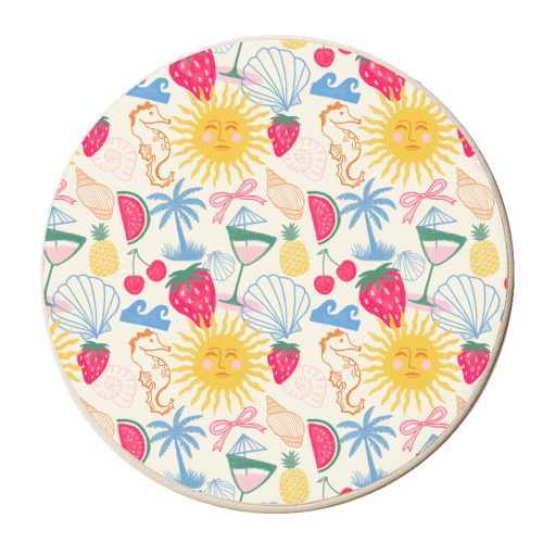 Summer Coastal - personalised beer coaster by The Boy and the Bear