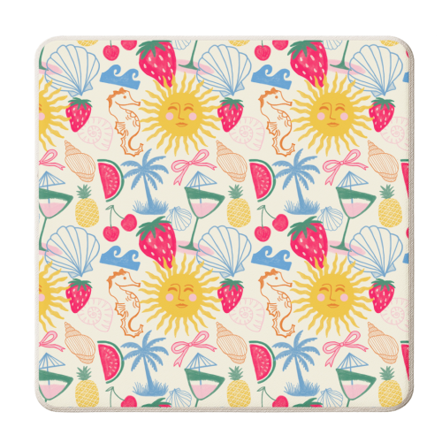 Summer Coastal - personalised beer coaster by The Boy and the Bear