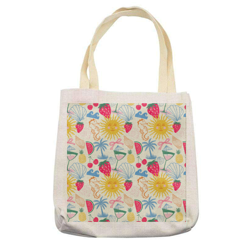 Summer Coastal - printed canvas tote bag by The Boy and the Bear