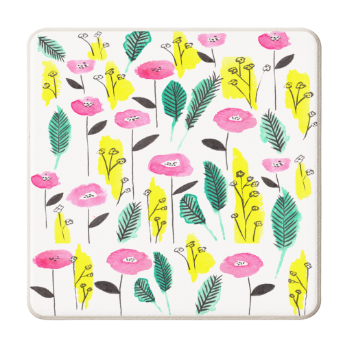 Summer field - personalised beer coaster by Michelle Walker