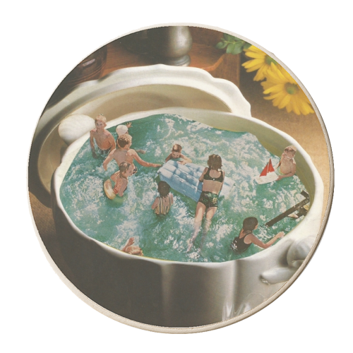 Summer food - personalised beer coaster by Maya Land