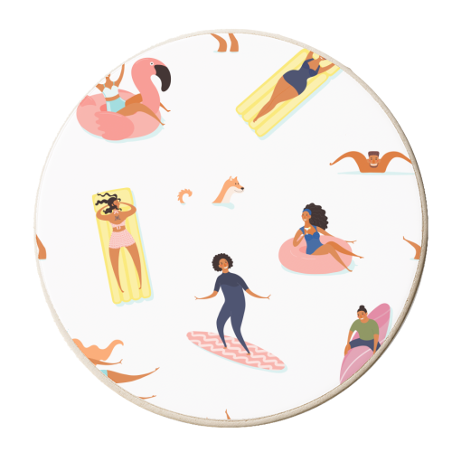 summer fun - personalised beer coaster by Anastasios Konstantinidis