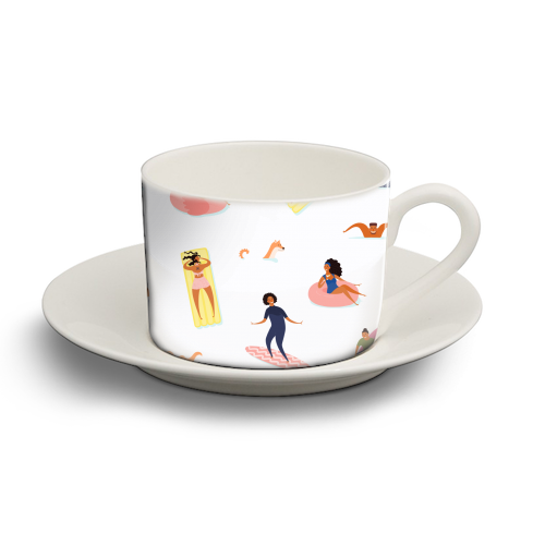 summer fun - personalised cup and saucer by Anastasios Konstantinidis