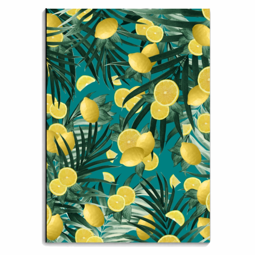 Summer Lemon Twist Jungle #5 #tropical #decor #art - personalised A4, A5, A6 notebook by Anita Bella Jantz