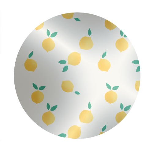 Summer Lemons Pattern - Circle Sticker by Ania Wieclaw