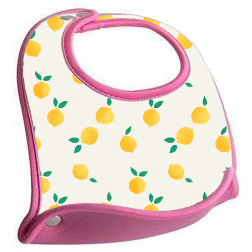 Summer Lemons Pattern - feeding bib by Ania Wieclaw