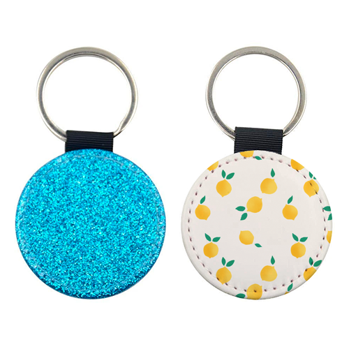 Summer Lemons Pattern - keyring by Ania Wieclaw