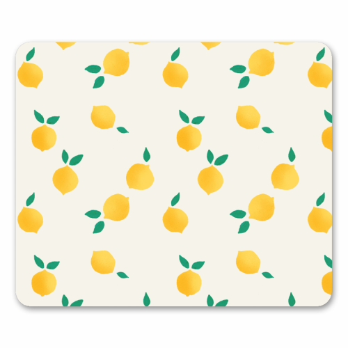 Summer Lemons Pattern - mouse mat by Ania Wieclaw