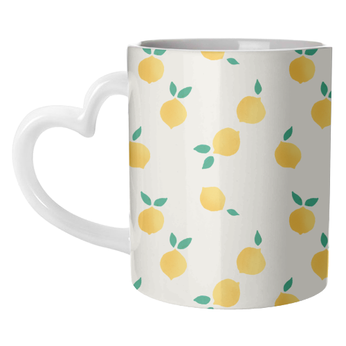 Summer Lemons Pattern - unique mug by Ania Wieclaw