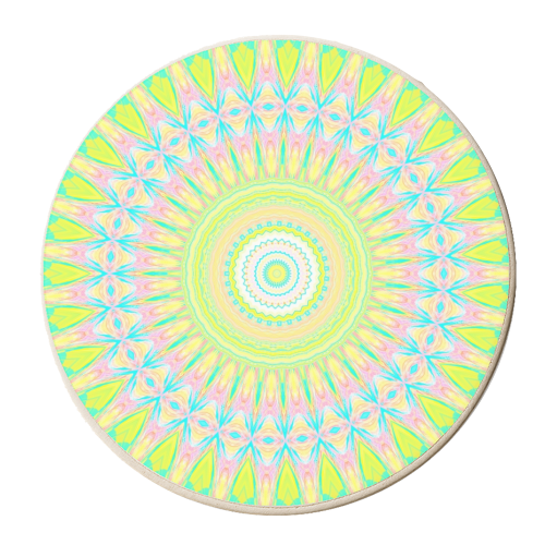 Summer Mandala 2 - personalised beer coaster by Kaleiope Studio