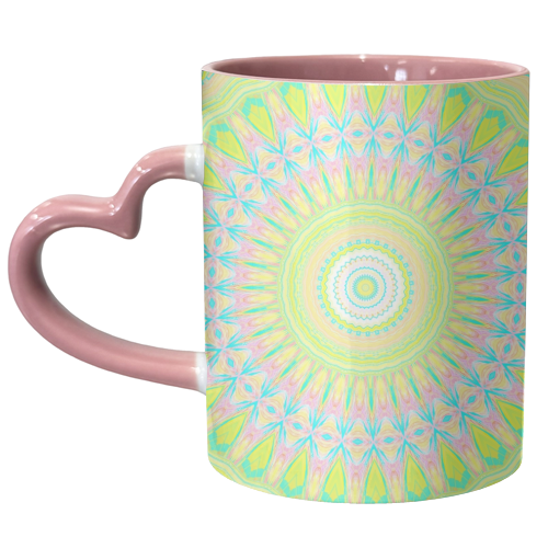 Summer Mandala 2 - unique mug by Kaleiope Studio