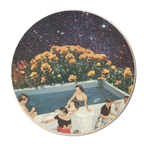Summer party - personalised beer coaster by Maya Land